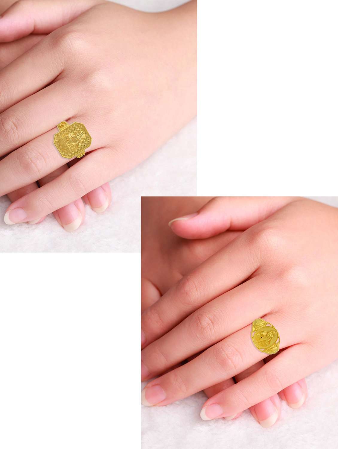 gold plated finger ring set - 18573892 -  Standard Image - 3