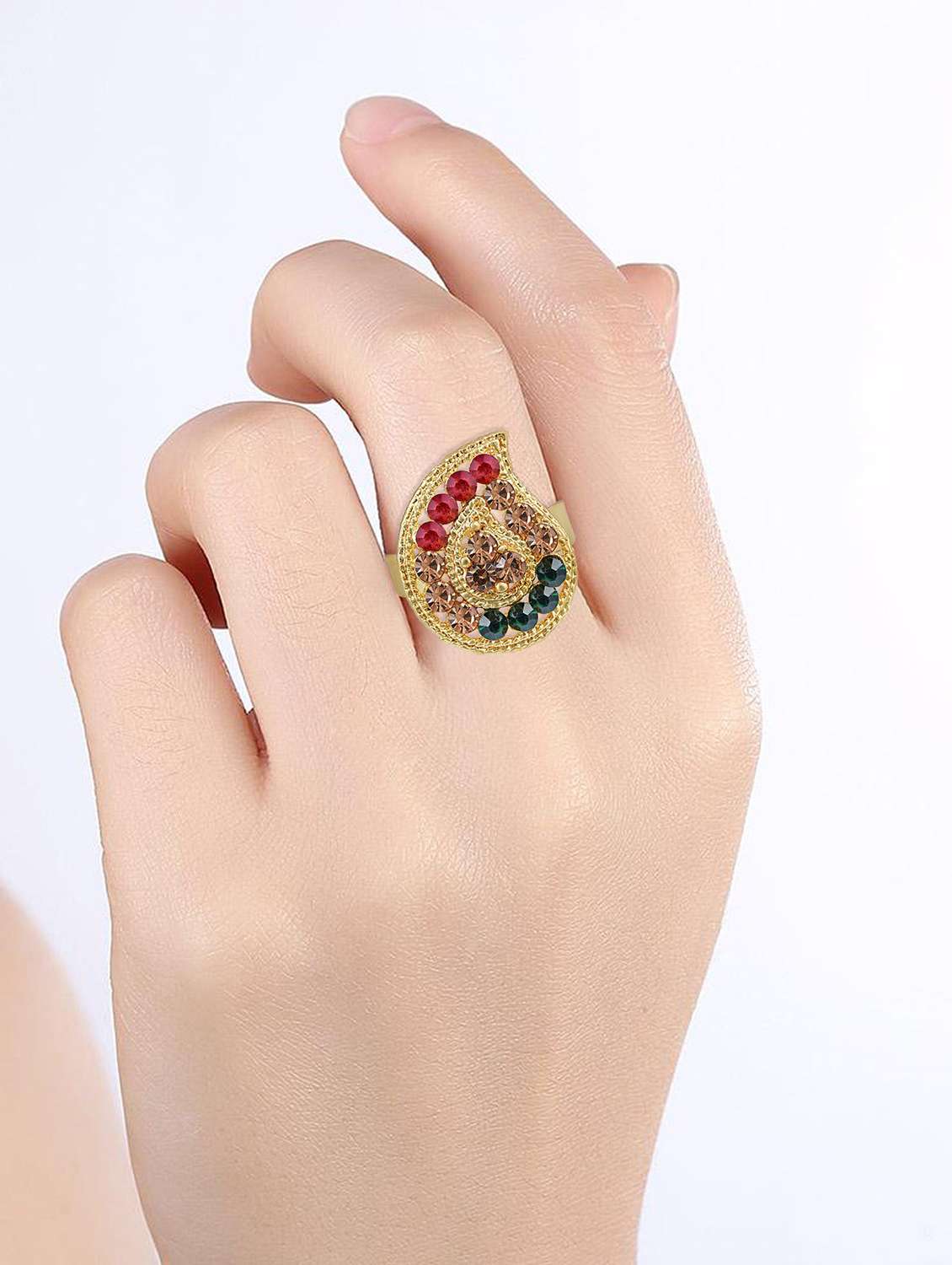 gold plated finger ring - 18573903 -  Standard Image - 3