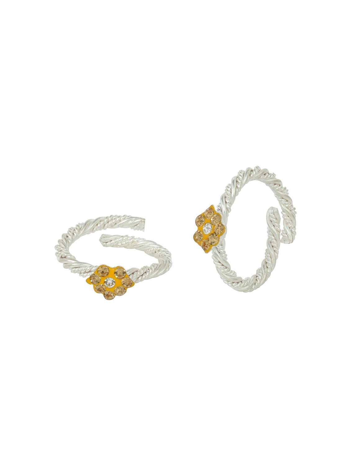 silver plated toe ring - 18573931 -  Zoom Image - 0