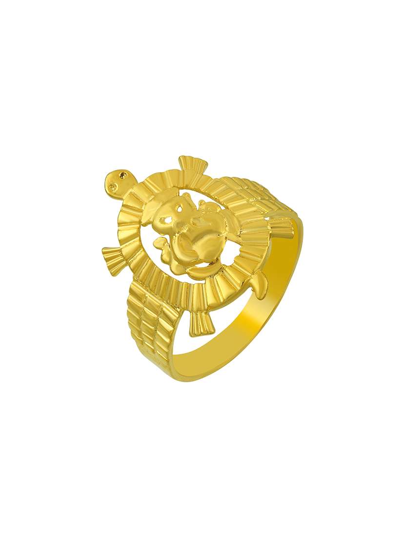 gold plated finger ring - 18573968 -  Standard Image - 3