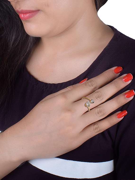 gold plated finger ring - 18573988 -  Standard Image - 3