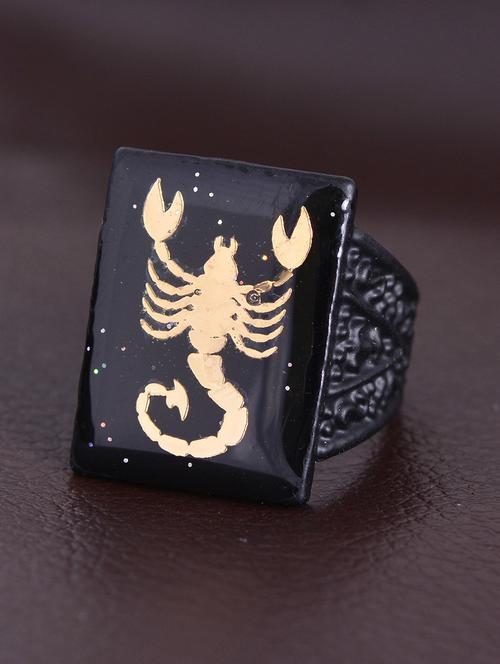 black brass finger ring - 18573989 - Standard Image - 0