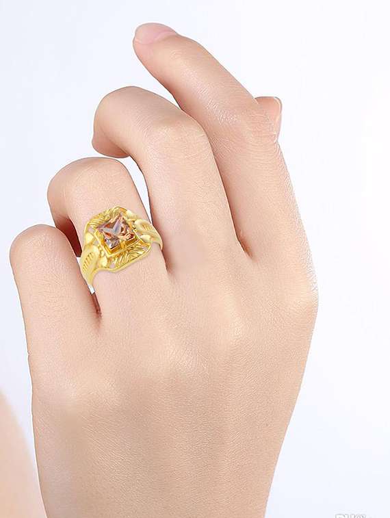 gold plated finger ring - 18574045 - Standard Image - 3