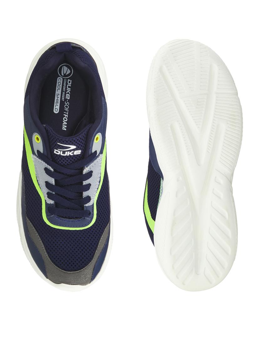 mens navy lace up sport shoe - 18575189 - Standard Image - 3