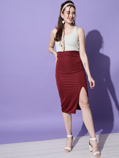 women's color block bodycon dress - 18575650 -  Standard Image - 0