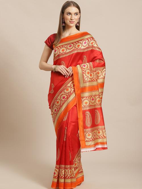 women's self design maroon colored saree with blouse - 18577449 - Standard Image - 0