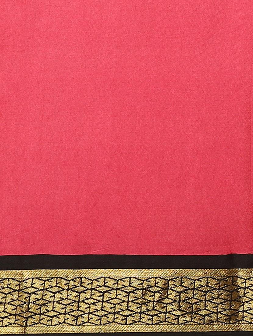 women's self design pink colored saree with blouse - 18577579 - Standard Image - 3