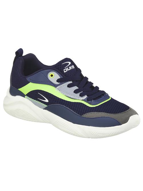 mens navy lace up sport shoe - 18578499 - Standard Image - 0