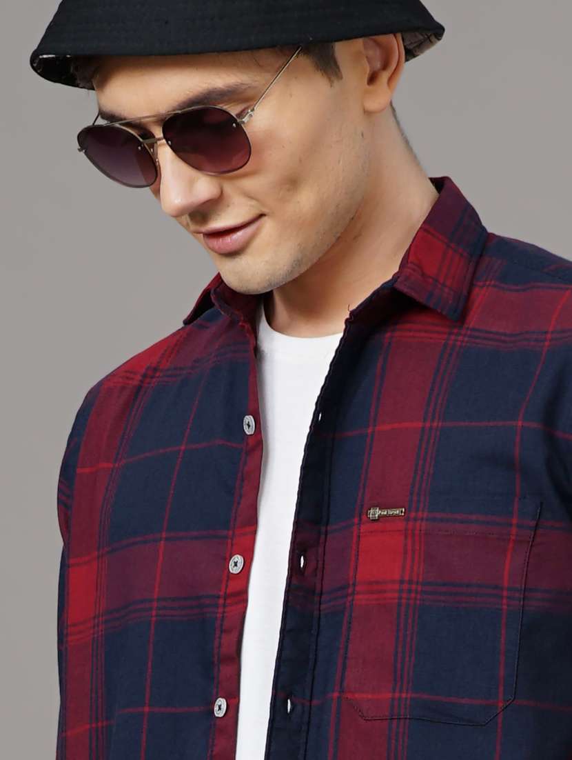 checkered casual shirt - 18578665 - Standard Image - 5