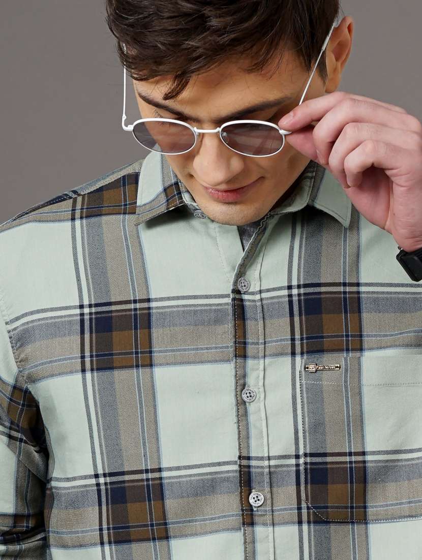checkered casual shirt - 18578667 - Standard Image - 5