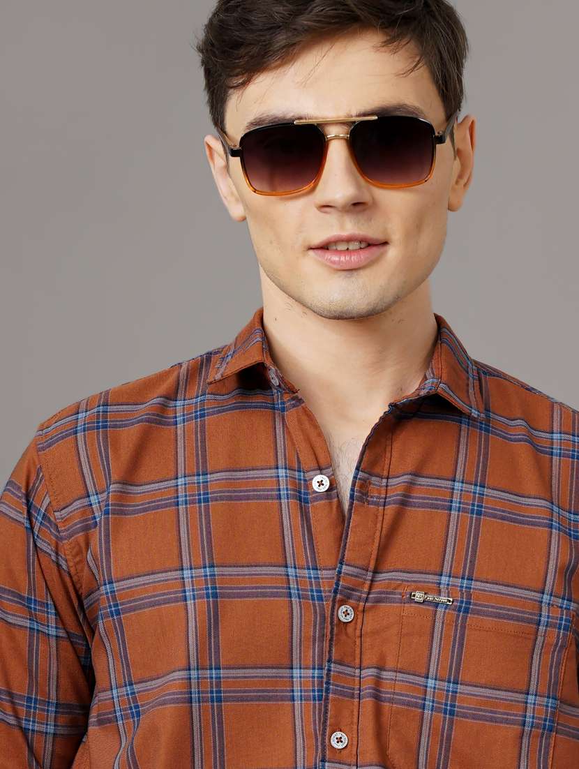 checkered casual shirt - 18578671 - Standard Image - 5