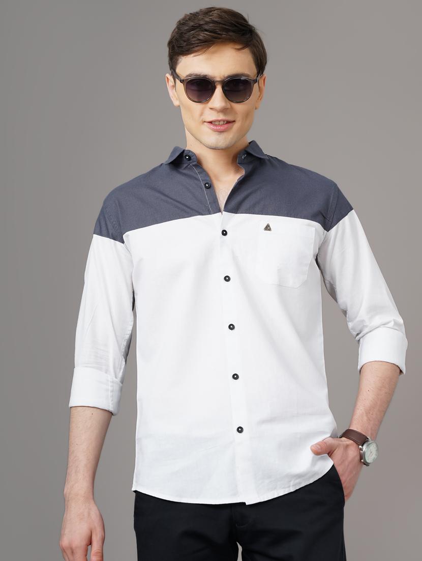 color blocked casual shirt - 18578680 -  Zoom Image - 0