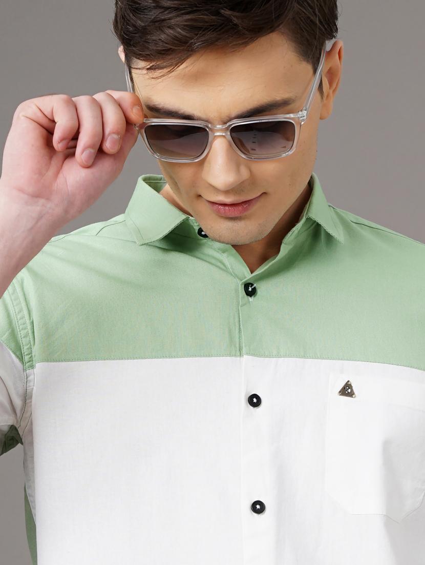 color blocked casual shirt - 18578681 - Standard Image - 5