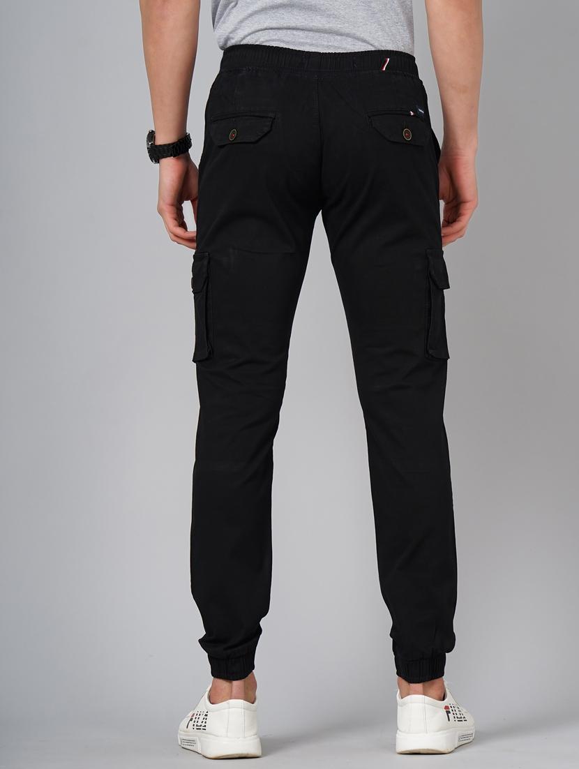 drawstring waist solid casual trouser - 18578685 - Standard Image - 3