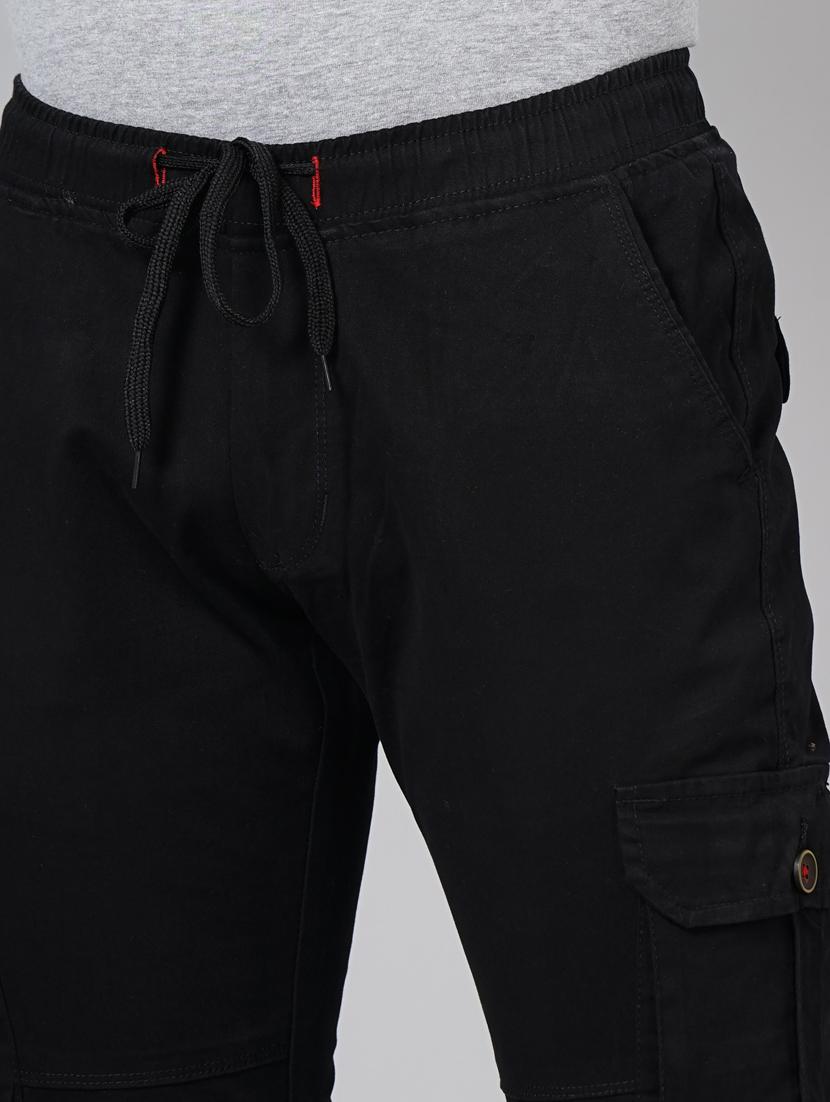 drawstring waist solid casual trouser - 18578685 - Standard Image - 5