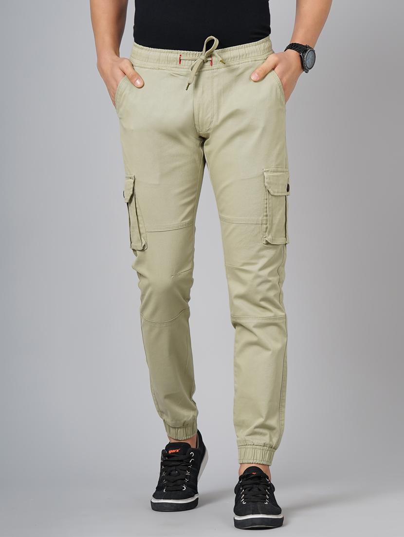 drawstring waist solid cargo - 18578688 -  Zoom Image - 0