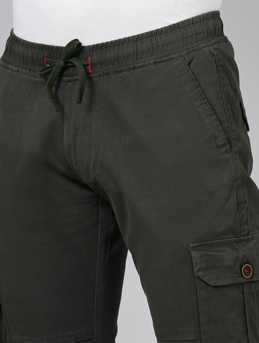 drawstring waist solid cargo - 18578691 - Standard Image - 5