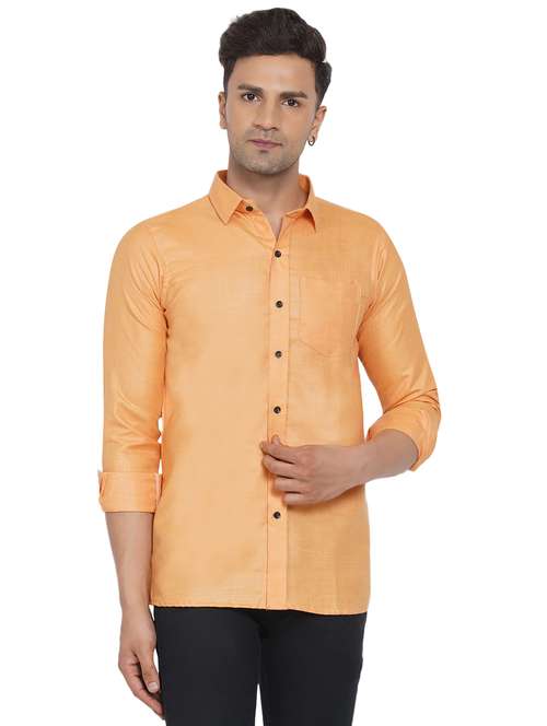 mens solid casual shirt - 18582735 - Standard Image - 0