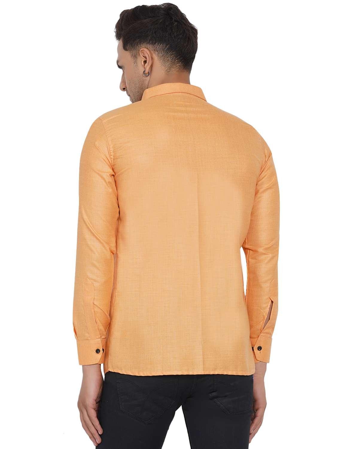 mens solid casual shirt - 18582735 - Standard Image - 3