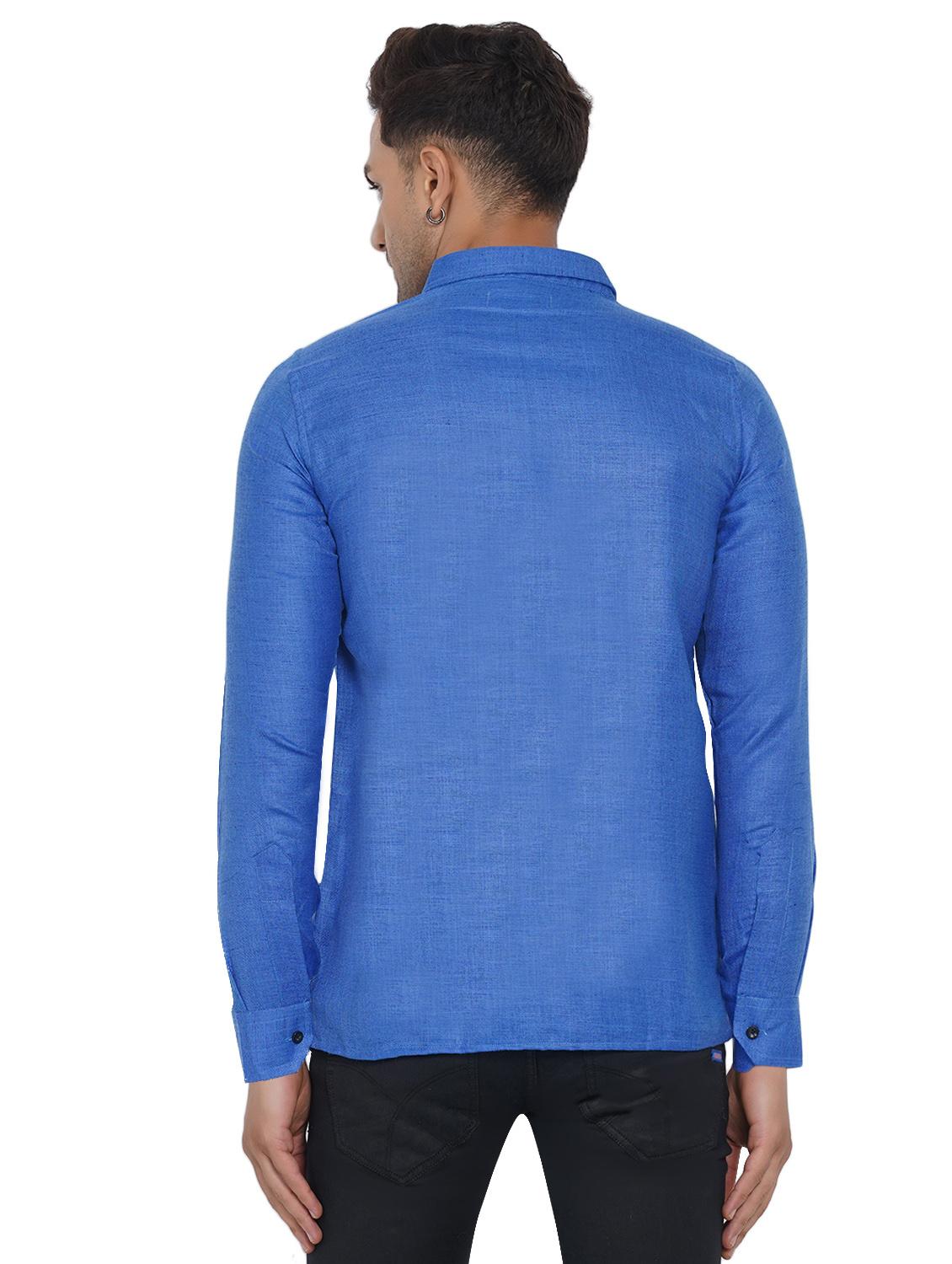 mens solid casual shirt - 18582737 - Standard Image - 3