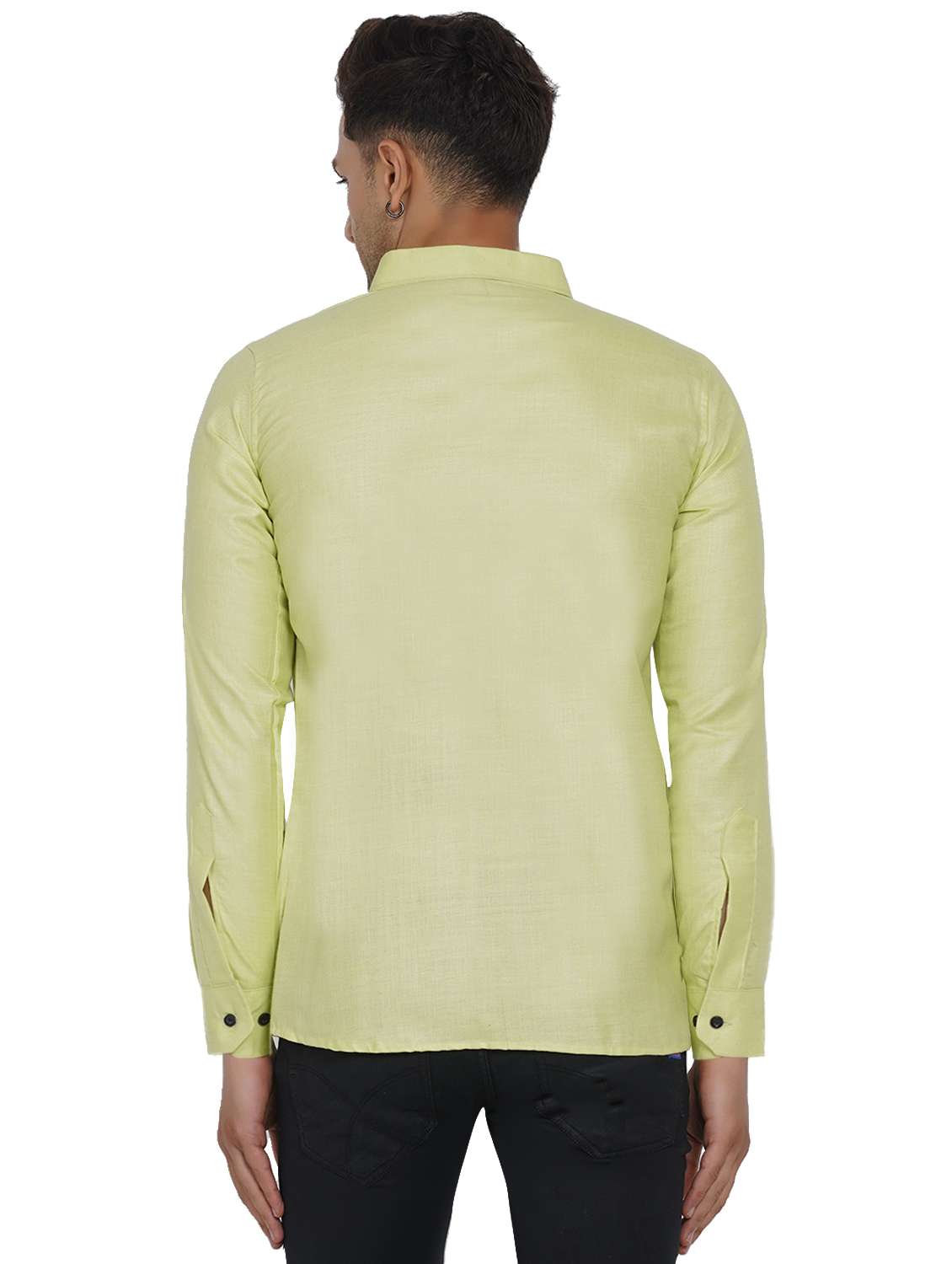 mens solid casual shirt - 18582739 -  Standard Image - 3