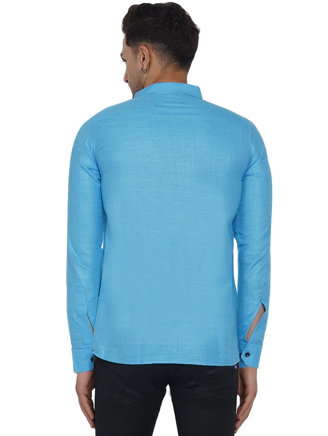 mens solid casual shirt - 18582741 - Standard Image - 3