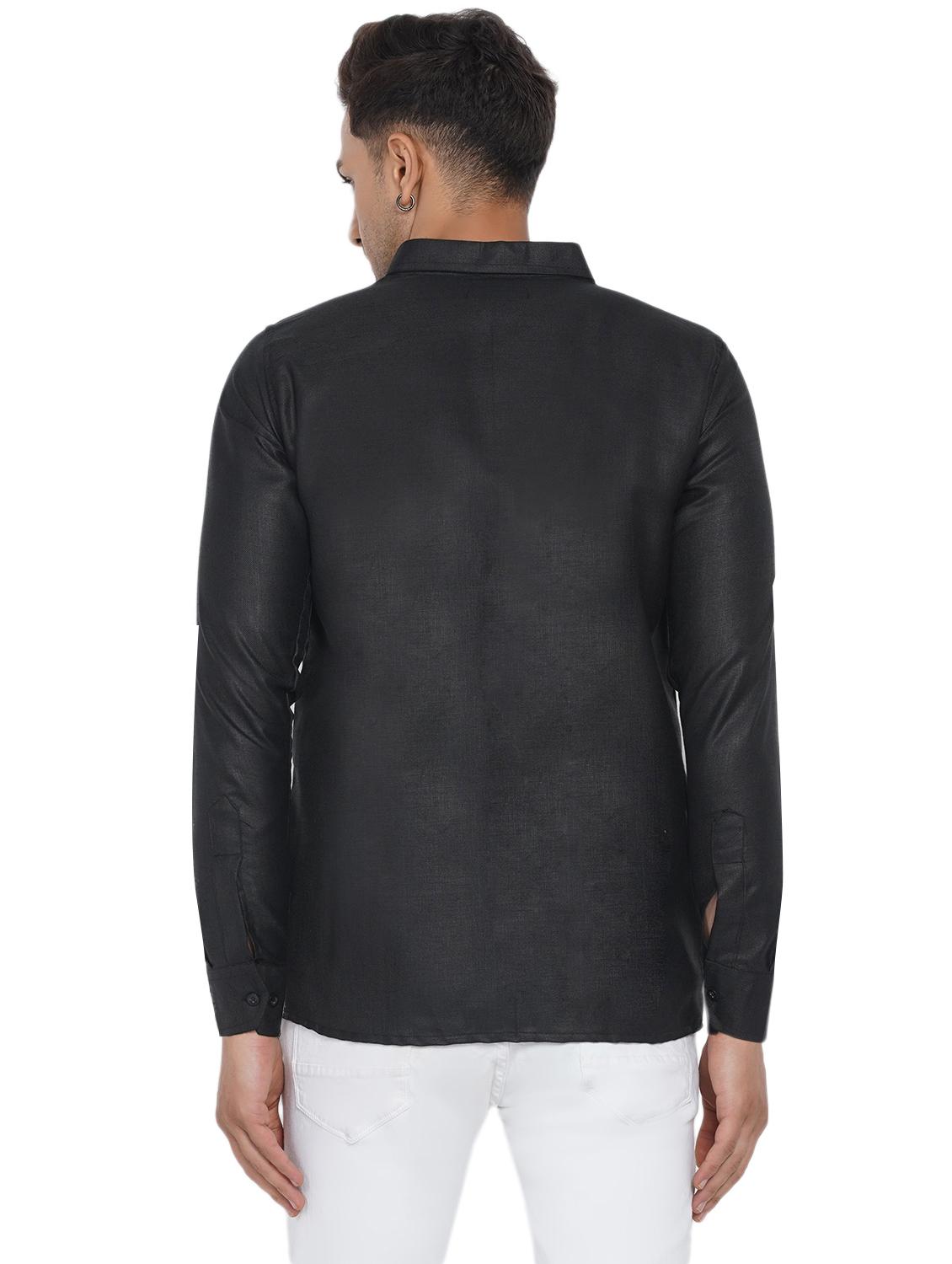 mens solid casual shirt - 18582743 - Standard Image - 3