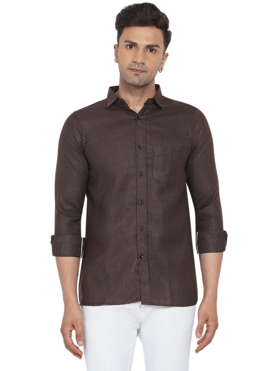 mens solid casual shirt