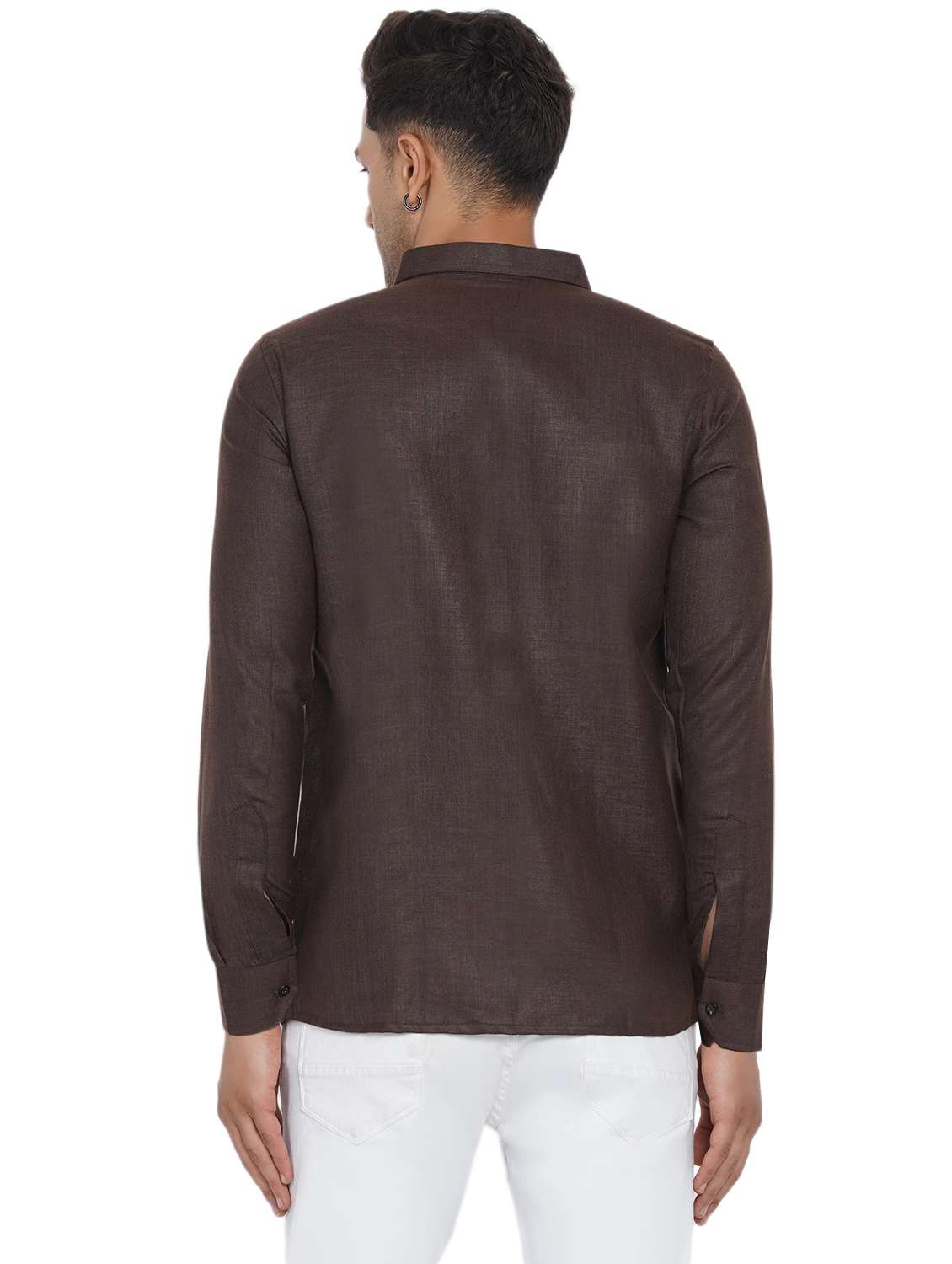 mens solid casual shirt - 18582744 -  Standard Image - 3