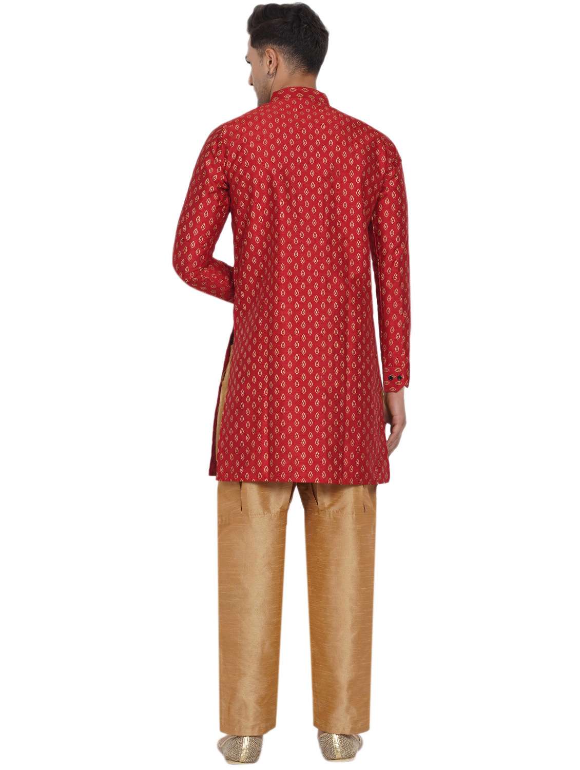 printed silk long kurta - 18582757 -  Standard Image - 3
