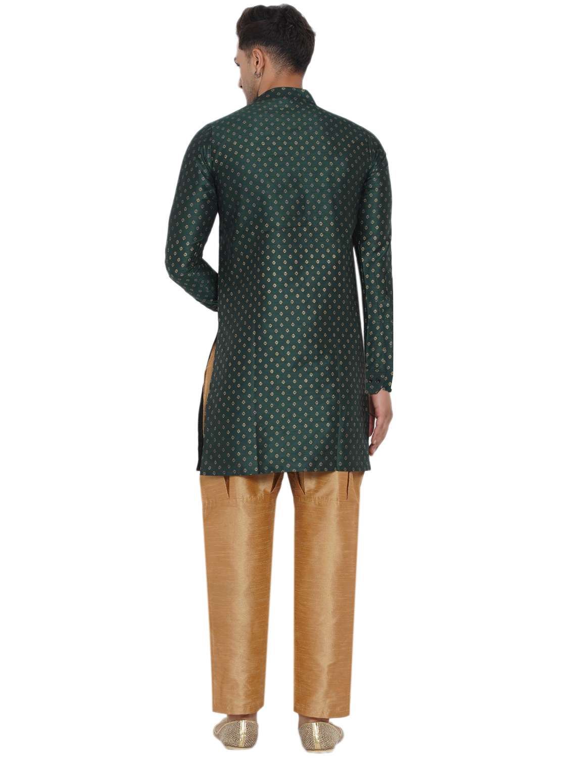 printed silk long kurta - 18582758 -  Standard Image - 3