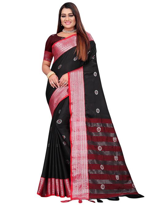 self design jamdani saree with blouse - 18583479 -  Standard Image - 0