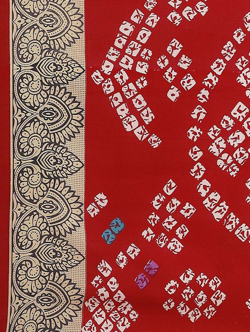 women's bandhani mustard colored saree - 18583740 - Standard Image - 3