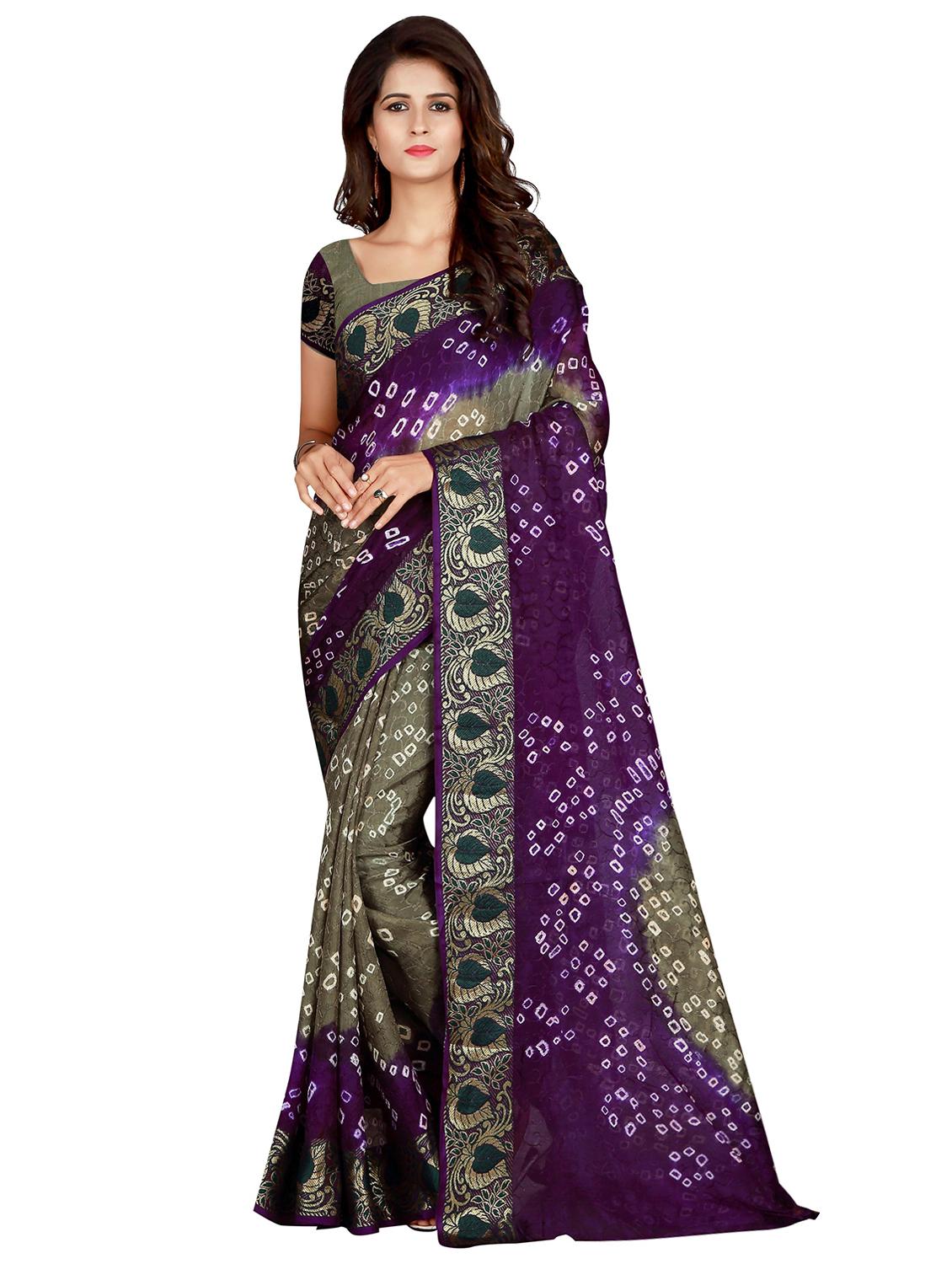 bandhani printed saree  with blouse - 18584361 -  Zoom Image - 0