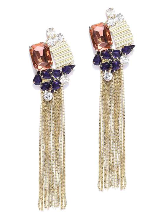 gold metal drop earring