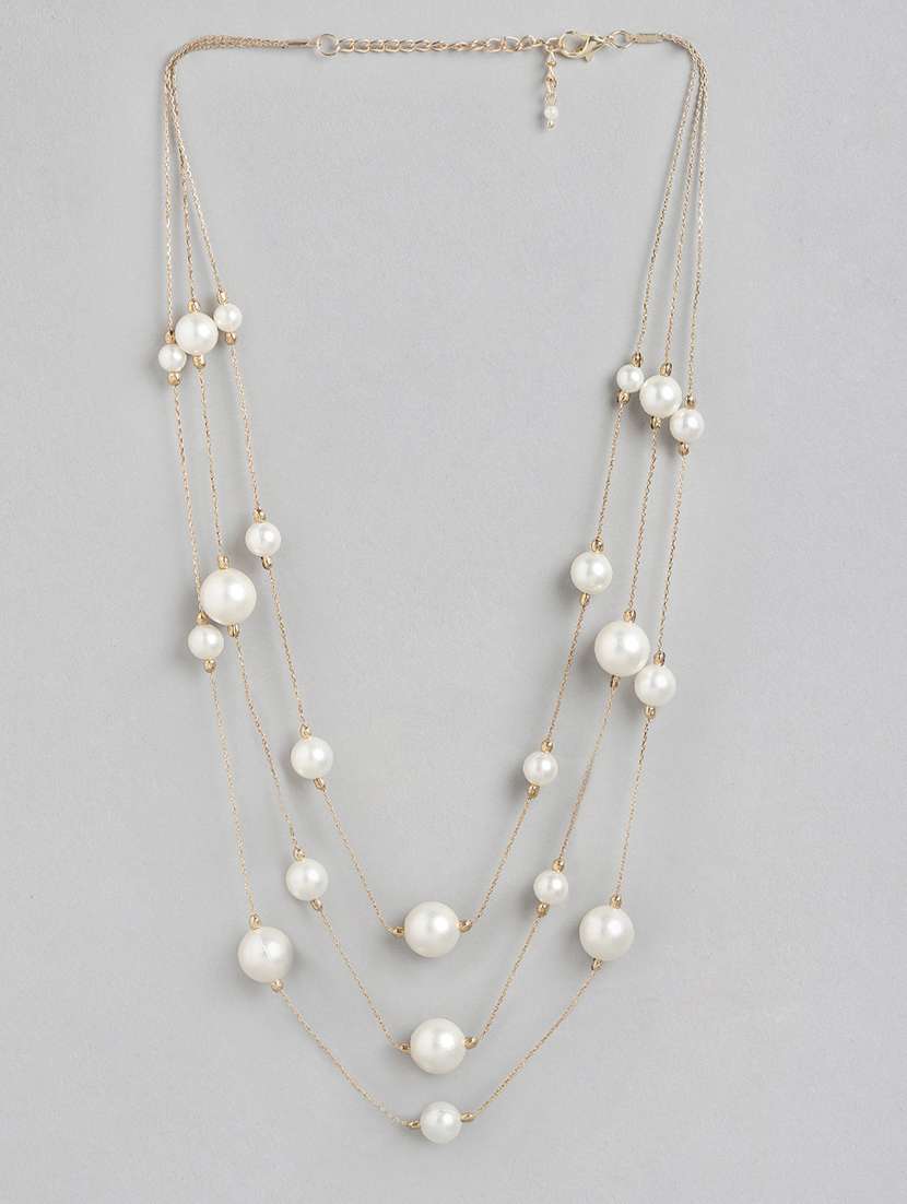 Blueberry Teagan Pearl Layerd Necklace