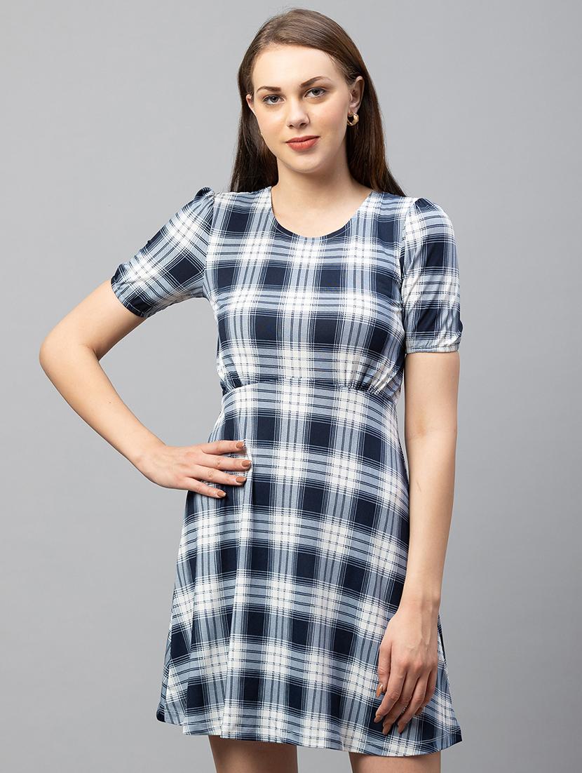women's fit & flare color block dress - 18586093 - Zoom Image - 0