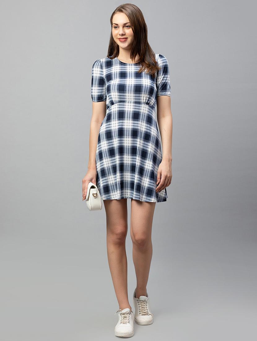women's fit & flare color block dress - 18586093 - Standard Image - 3