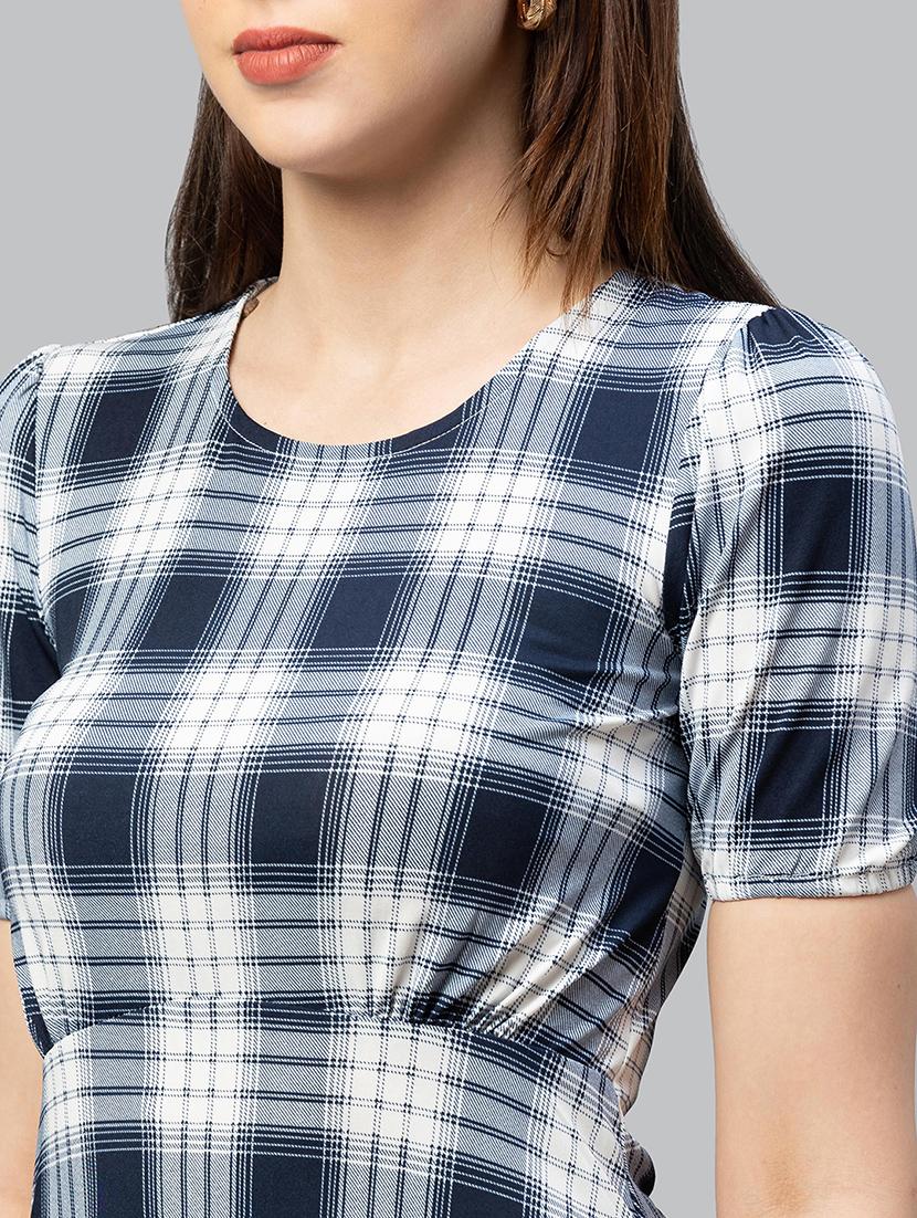 women's fit & flare color block dress - 18586093 - Standard Image - 5