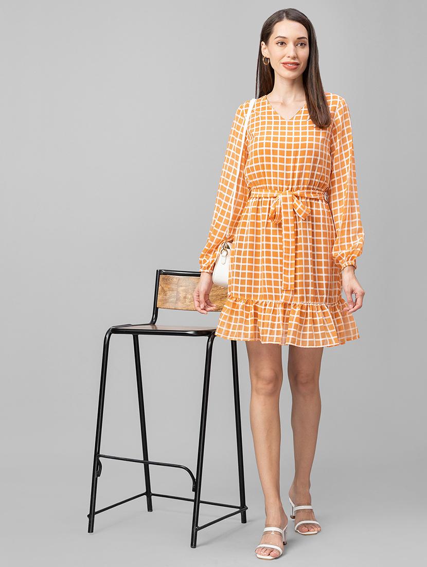 women's tiered dress color block dress - 18586103 - Standard Image - 3