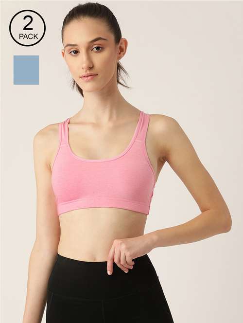 pack of 2 non padded sports bra - 18587124 - Standard Image - 0