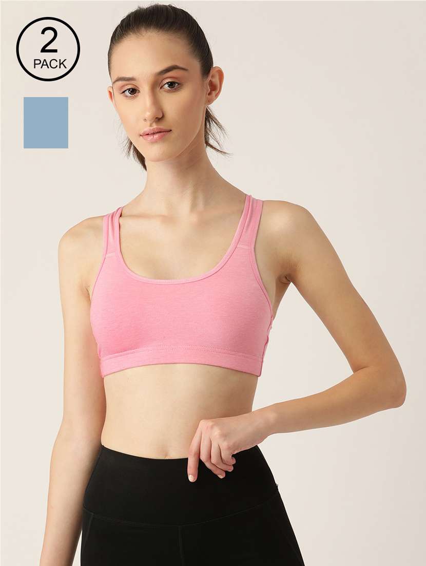 pack of 2 non padded sports bra - 18587124 - Zoom Image - 0