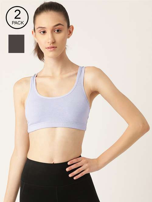 pack of 2 non padded sports bra - 18587127 - Standard Image - 0