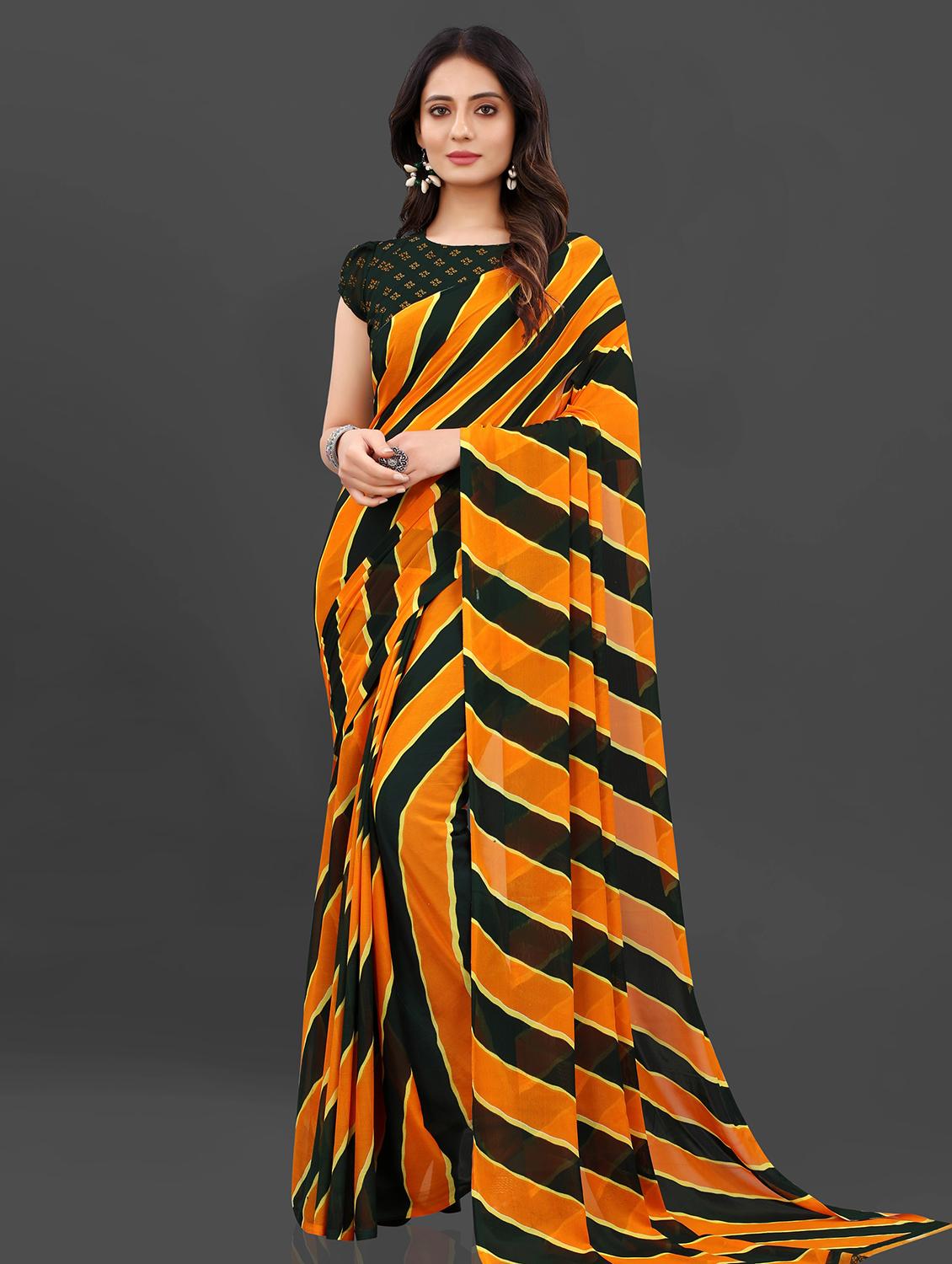 leheriya printed saree with blouse - 18587283 - Zoom Image - 0