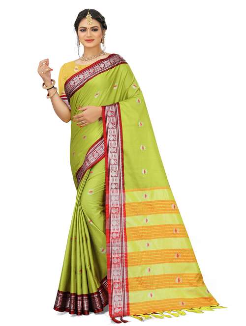 women's self design green colored saree - 18587744 - Standard Image - 0