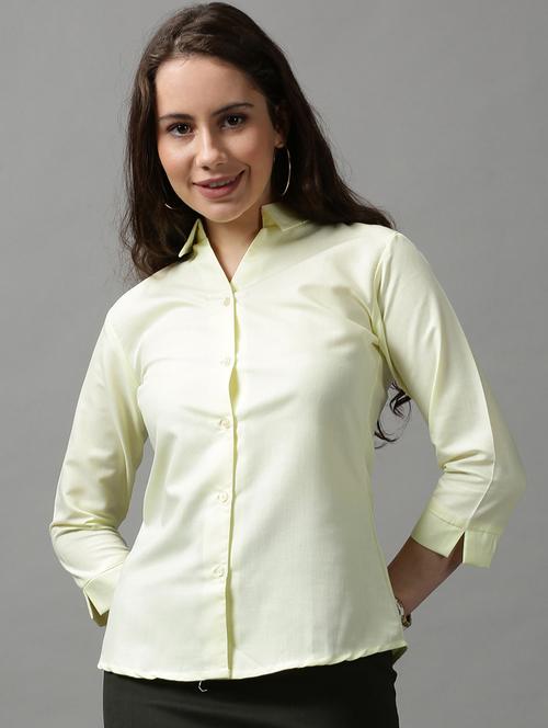 cream solid shirt - 18589039 - Standard Image - 0