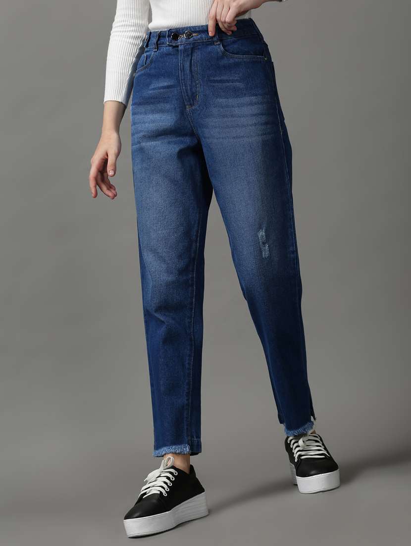 mid rise denim jean
