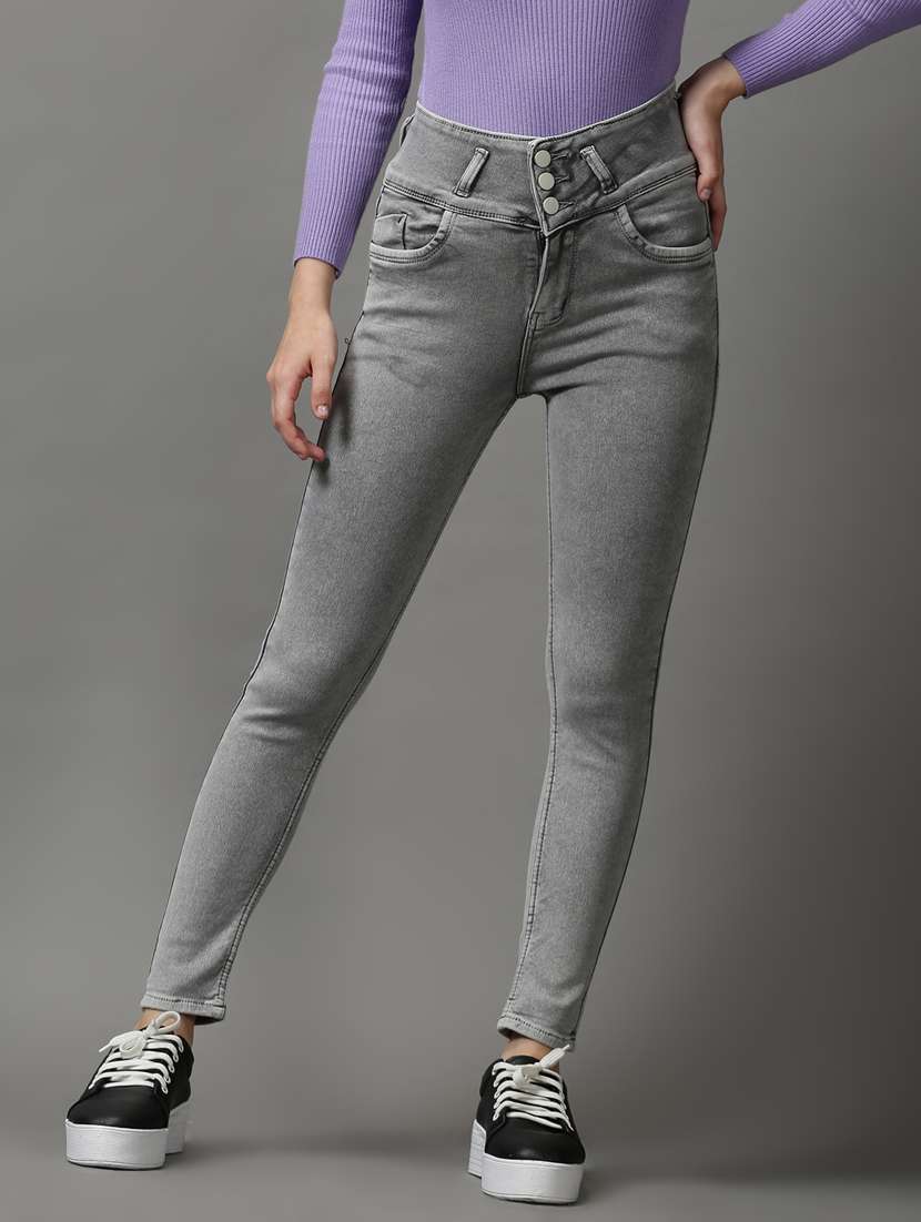 women's plain slim fit jeans - 18589085 -  Zoom Image - 0