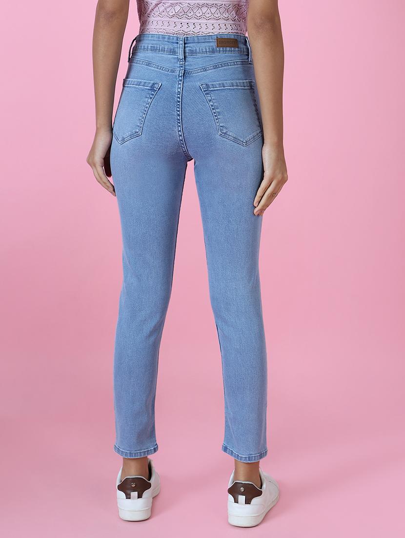 women's distress slim fit jeans - 18589099 - Standard Image - 3