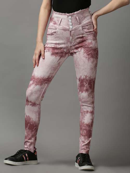 women's tie & dye slim fit jeans - 18589105 -  Standard Image - 0
